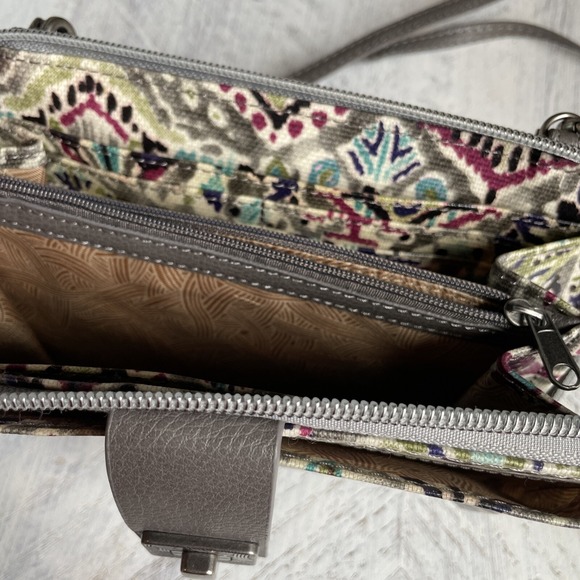 Sakroots Crossbody Purse Wallet clutch gray multicolored  adjustable bag - Picture 8 of 8